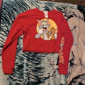 Cropped Tom and jerry sweatshirt